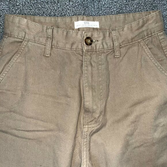 STRADIVARIUS STR STRAIGHT LEG CARGO PANTS - Tan - EUC - Women's EUR 38 = US 6 - Picture 2 of 8
